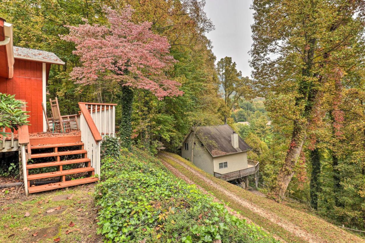 Rustic Red Cabin With Deck In Maggie Valley Club! ภายนอก รูปภาพ